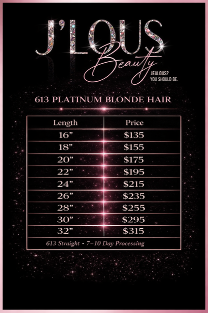 J’lous Beauty Billionaire Blonde – 613 Platinum Straight Bundles